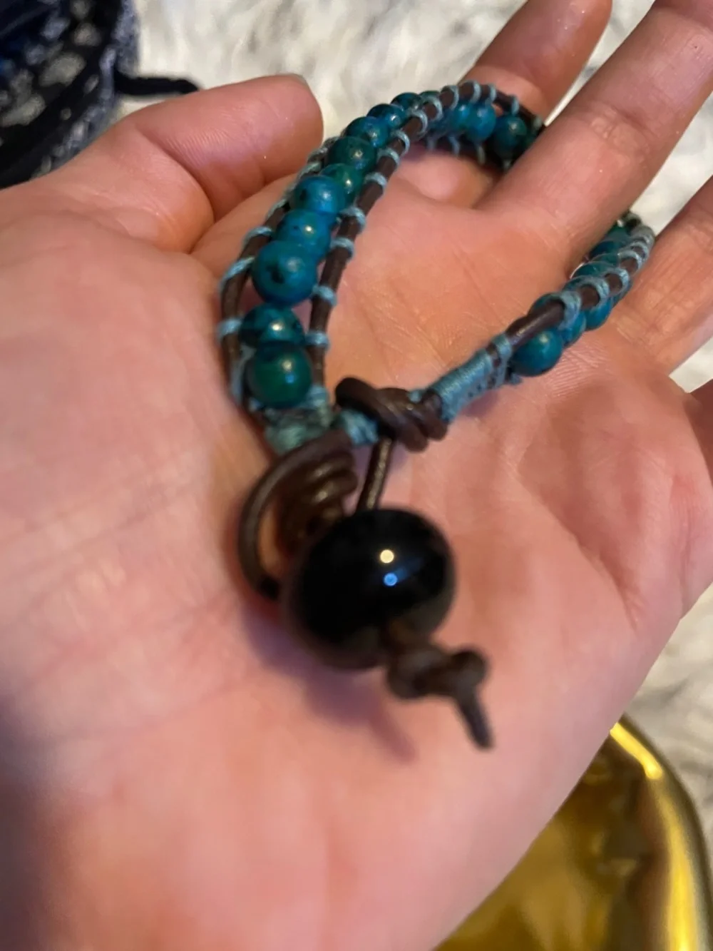 NWOT Teal Beaded Arizona Bracelet